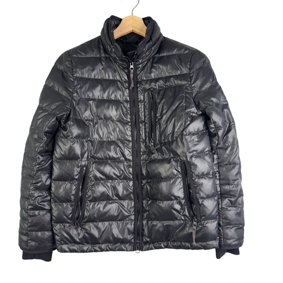 J.Crew B3903 Lightweight Puffer Down Quilted Black Jacket Coat Size XS Full Zip - Picture 1 of 8